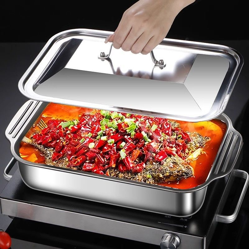 Kitchen Oven Baking Pans - Teglia Profonda in Acciaio Inox con