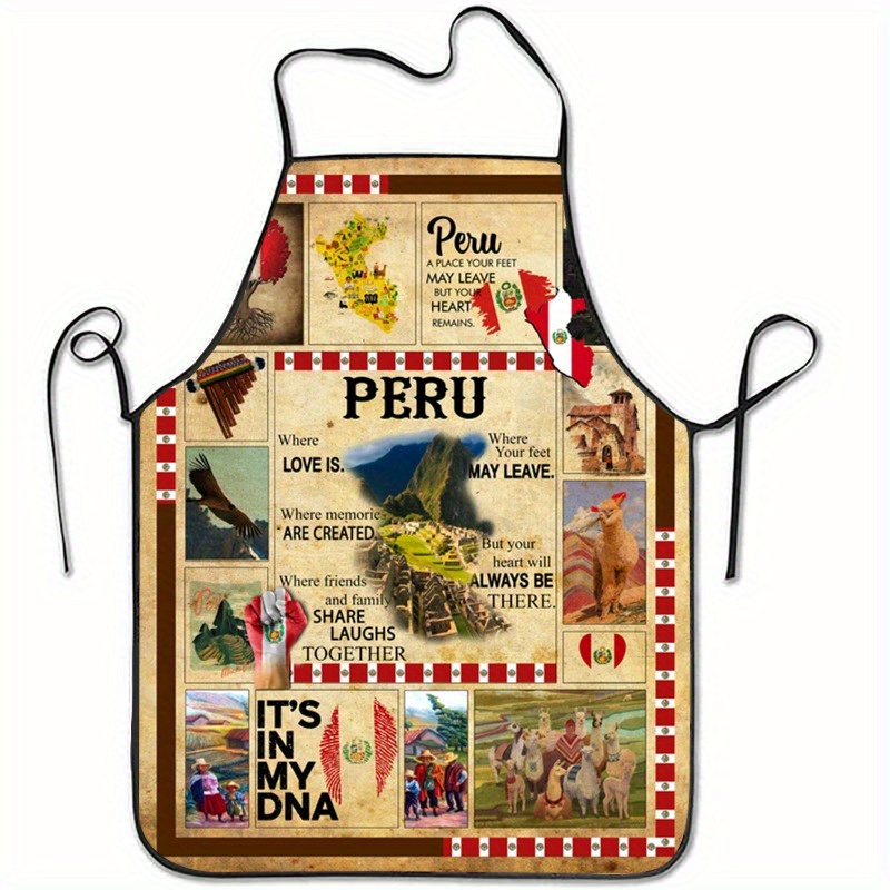 Kitchen Baking Quotes - 1pc Grembiule con stampa collage con