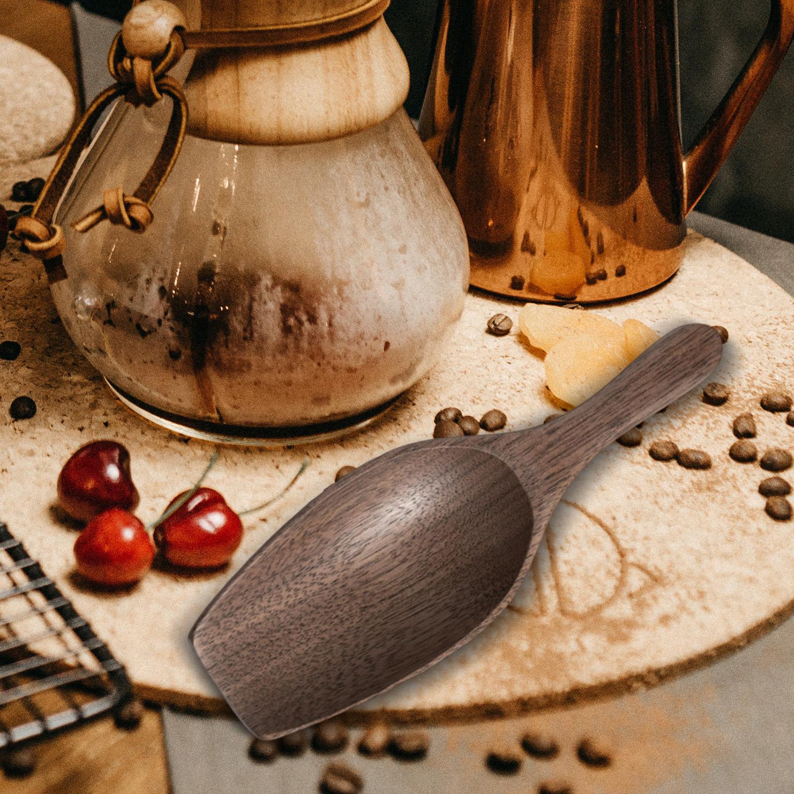 Kitchen Baking Canisters - Cucchiaio dosatore in legno massello per