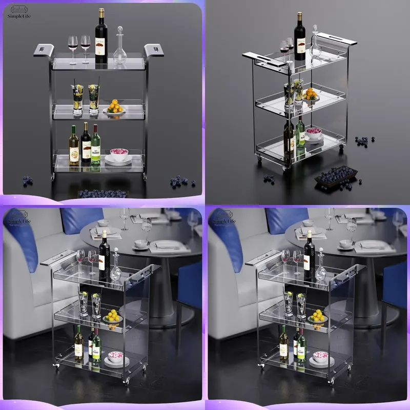 Kitchen Baking Cart - Carrello da Cucina Moderno a 3