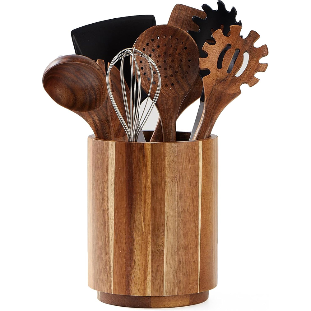 Kitchen Utensils - Portautensili in Legno di Acacia per