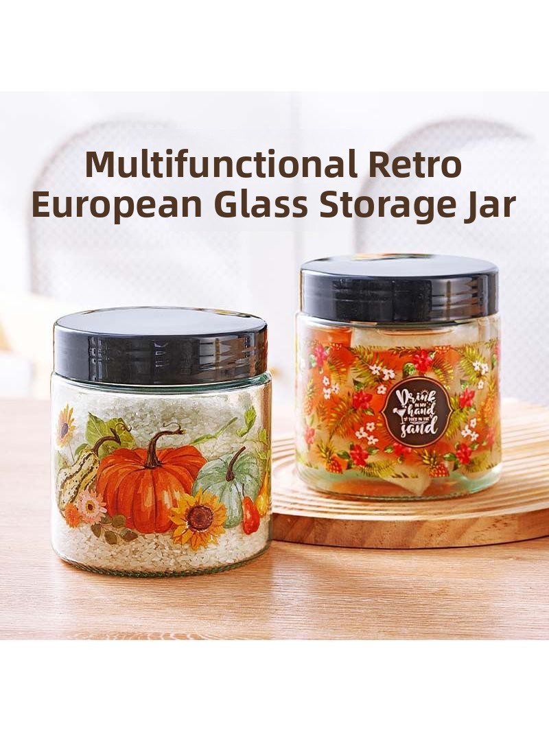 Kitchen Baking Canisters - Barattolo in Vetro Spesso Sigillato per