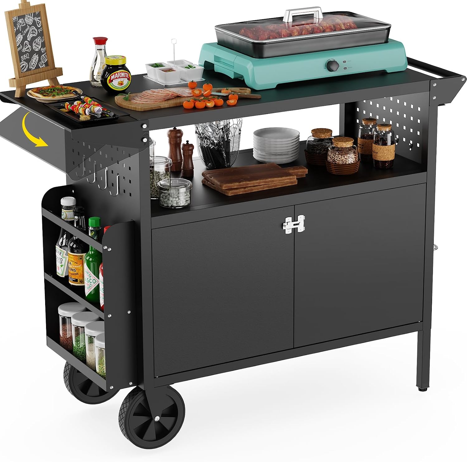 Carrello da esterno per barbec - Kitchen Uncle recensione e prezzo