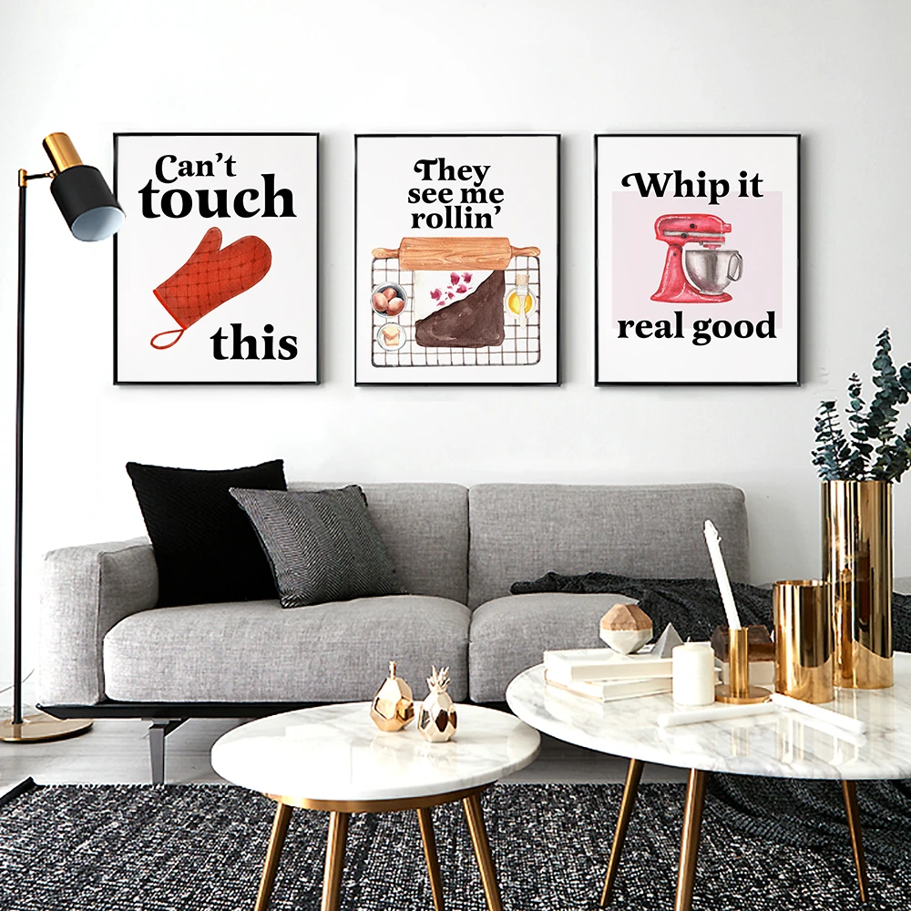 Stampa su Tela con Frasi Rap s - Kitchen Baking Quotes recensione e prezzo