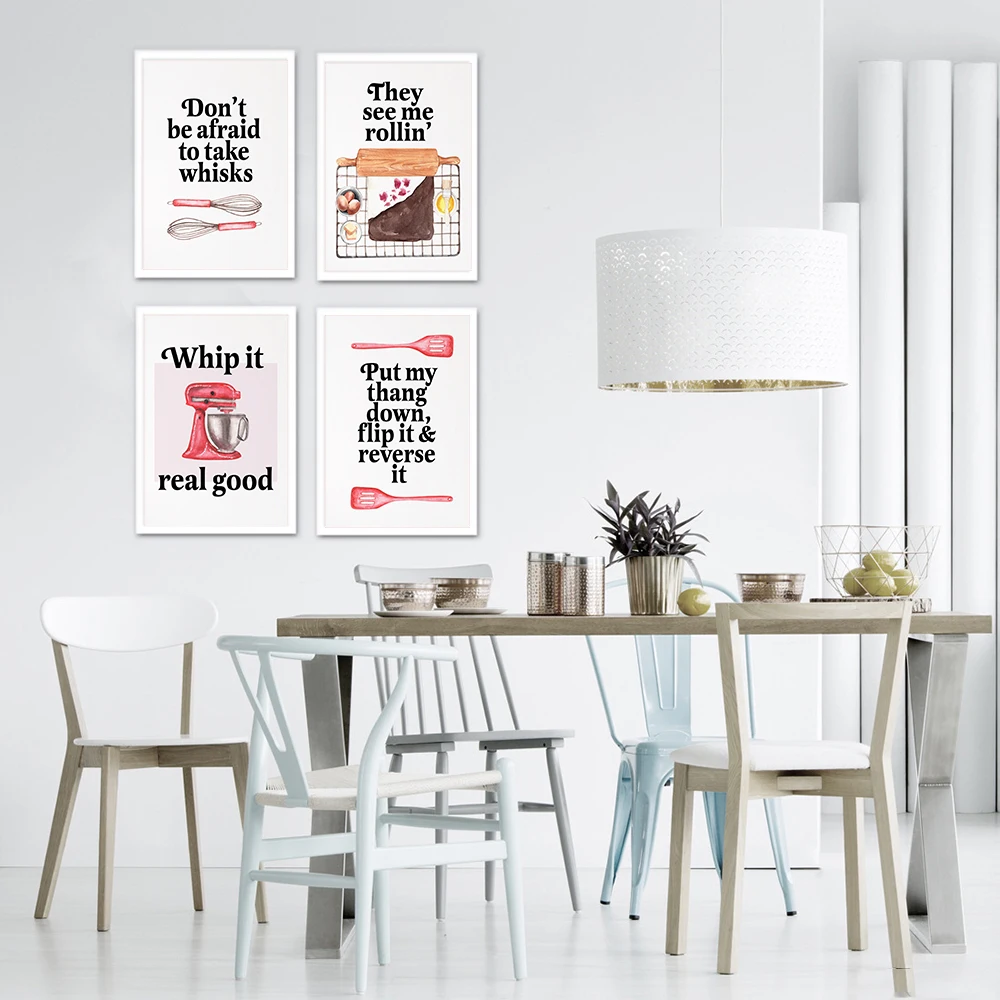 Stampa su Tela con Frasi Rap s - Kitchen Baking Quotes recensione e prezzo