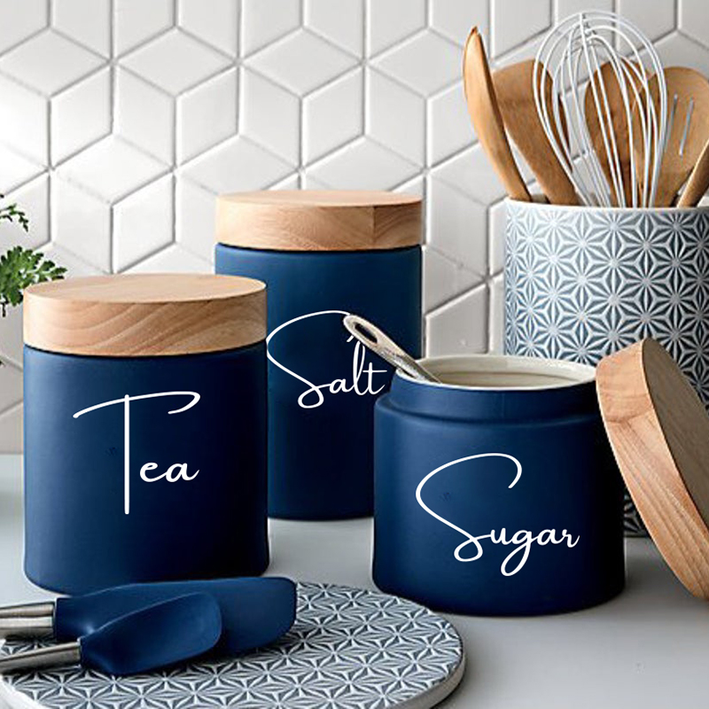 8 pezzi di etichette per barat - Kitchen Baking Canisters recensione e prezzo