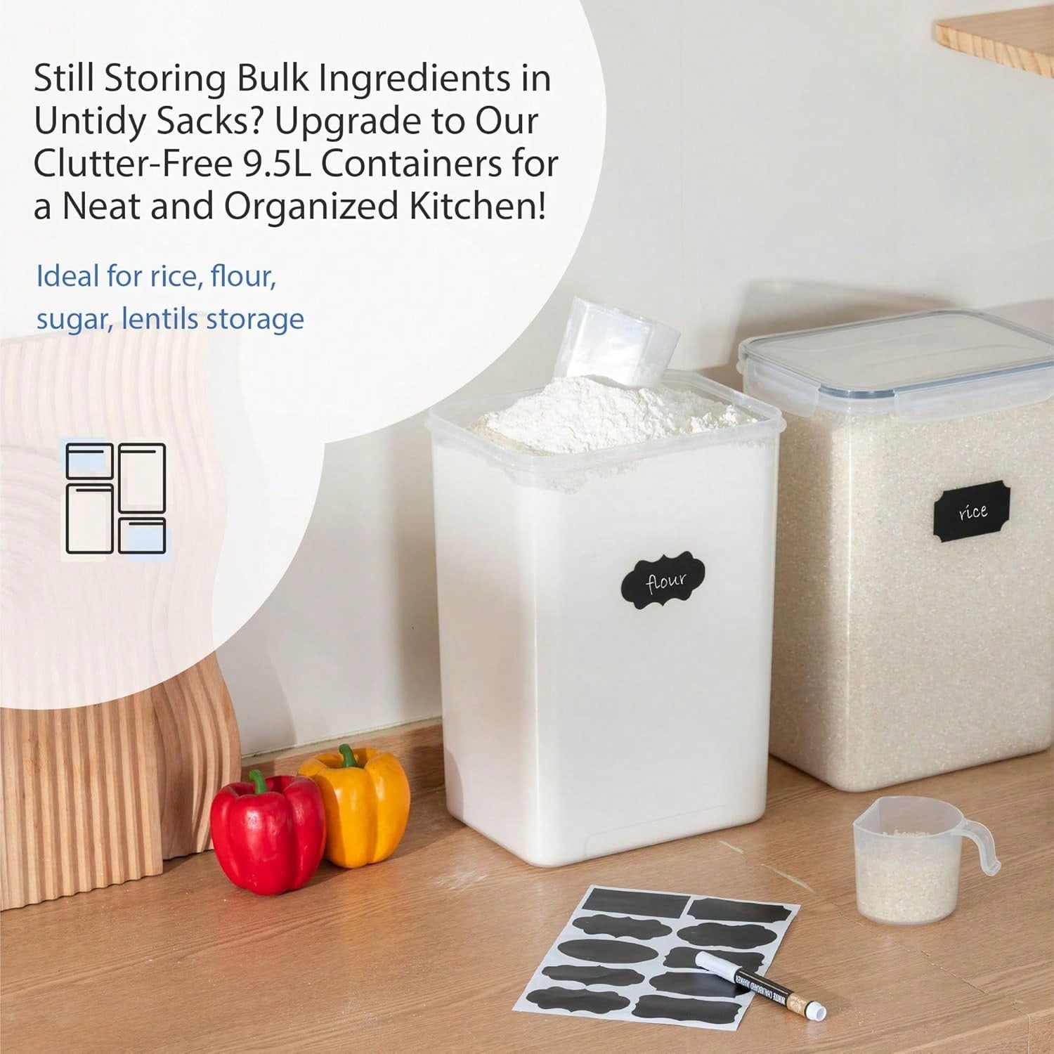 Contenitori ermetici extra gra - Kitchen Baking Canisters recensione e prezzo