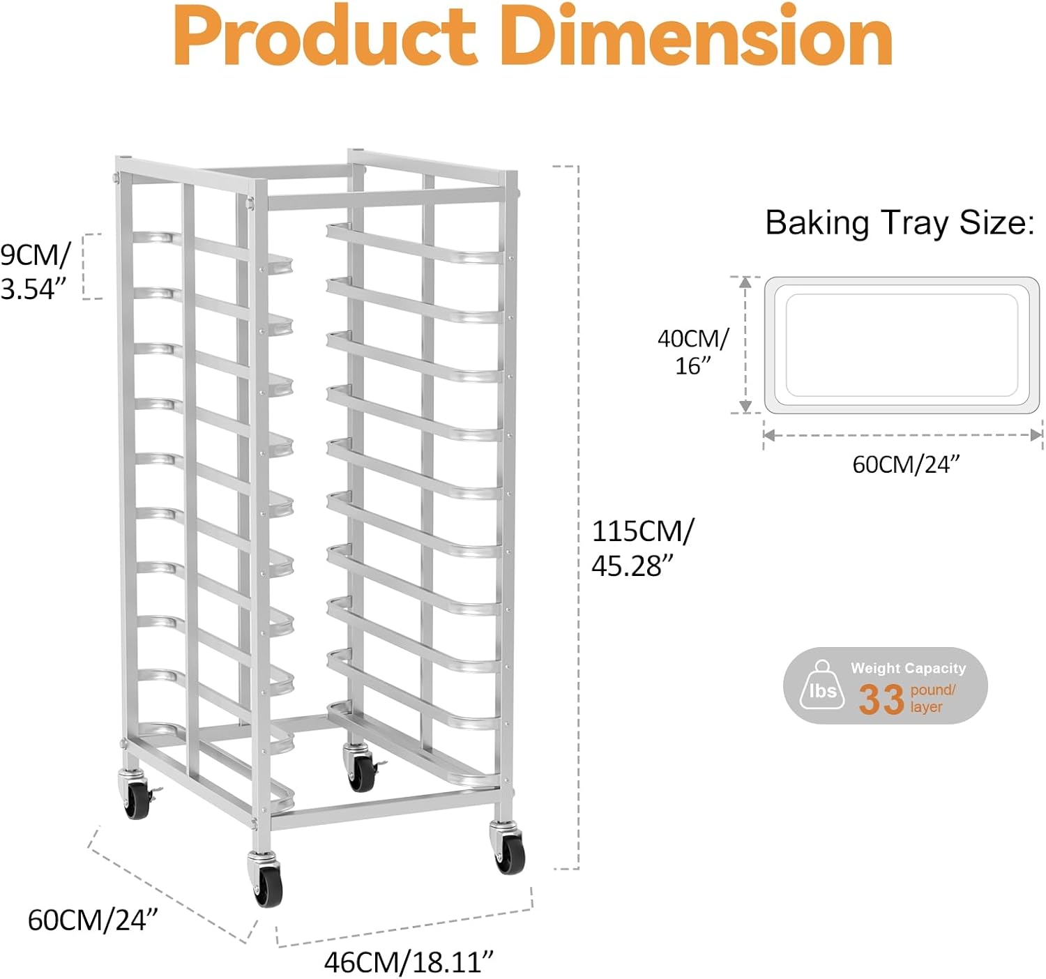 Carrello Mobile per Teglie da  - Kitchen Baking Cart recensione e prezzo