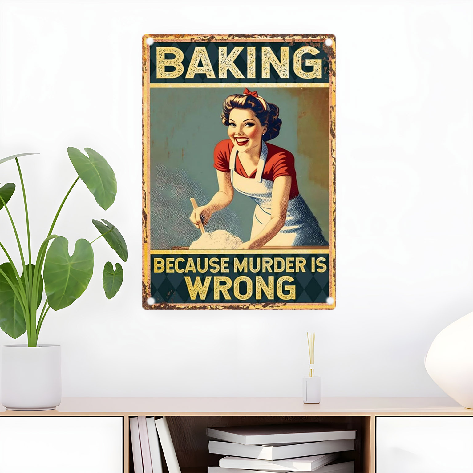 Insegna Decorativa in Metallo  - Kitchen Baking Quotes recensione e prezzo