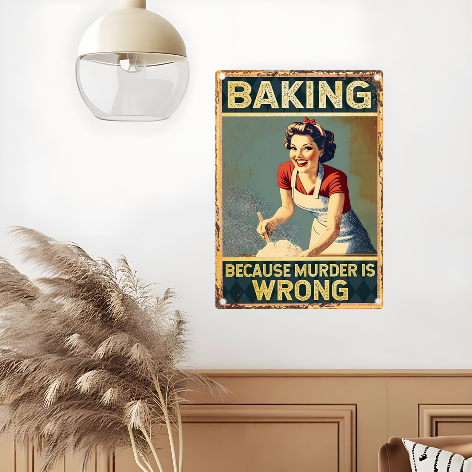 Insegna Decorativa in Metallo  - Kitchen Baking Quotes recensione e prezzo