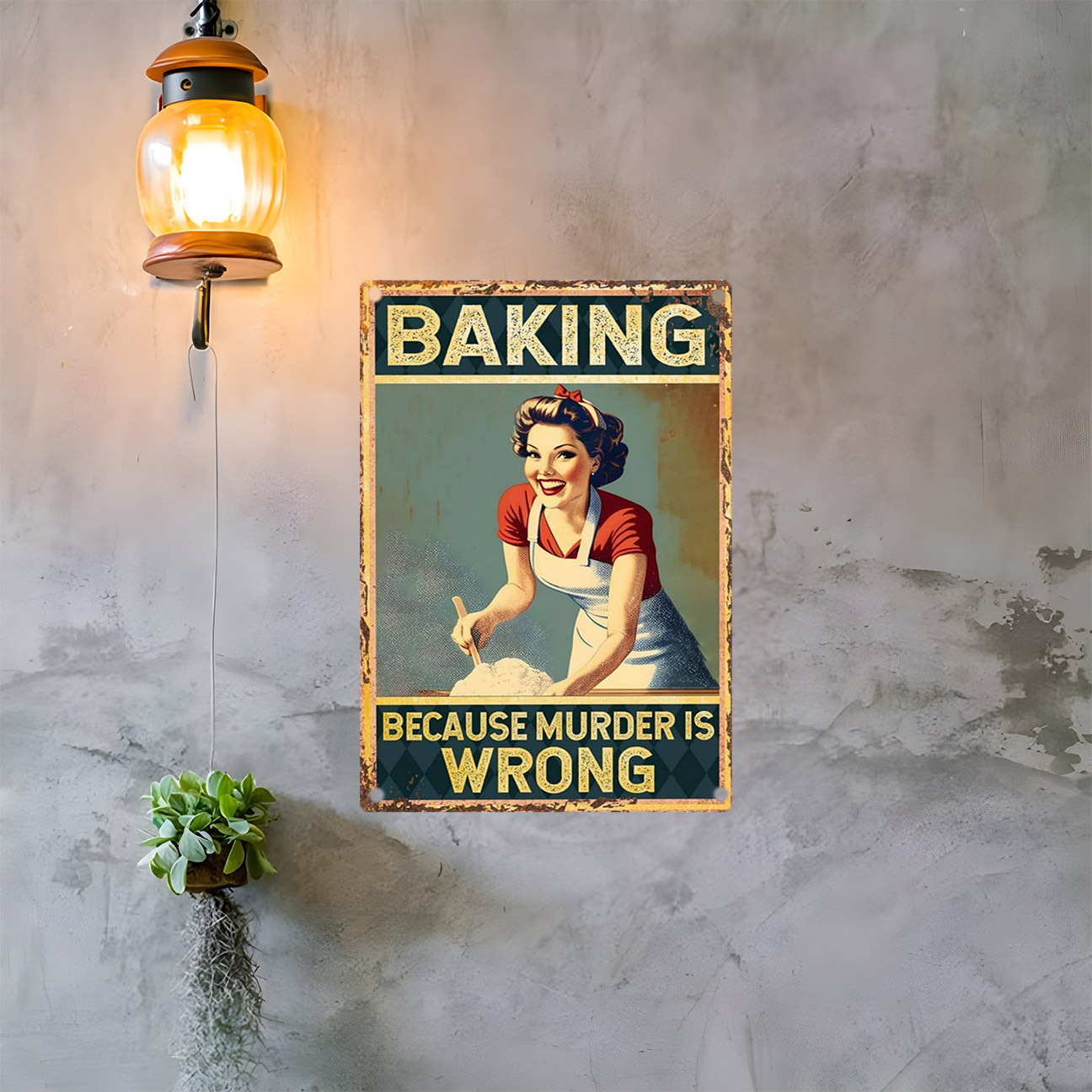 Insegna Decorativa in Metallo  - Kitchen Baking Quotes recensione e prezzo