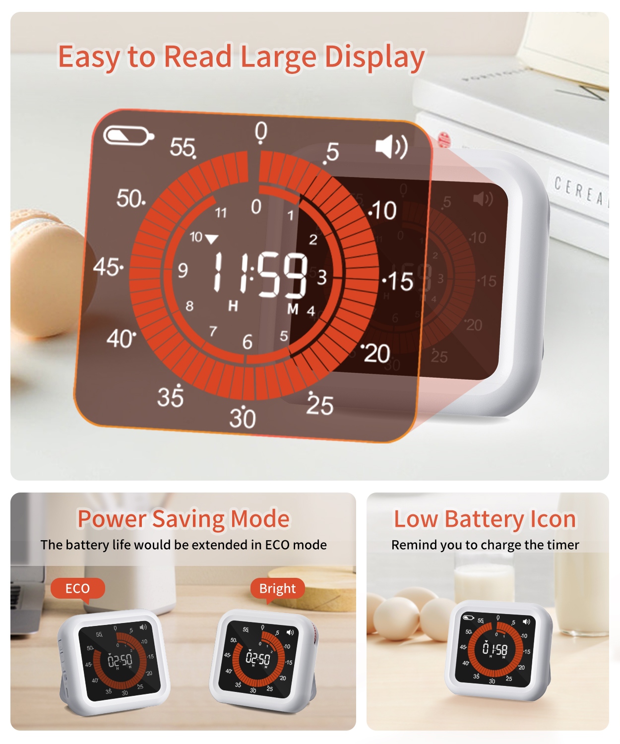 Timer Digitale Visivo con Mano - Baking Kitchen Set Up recensione e prezzo