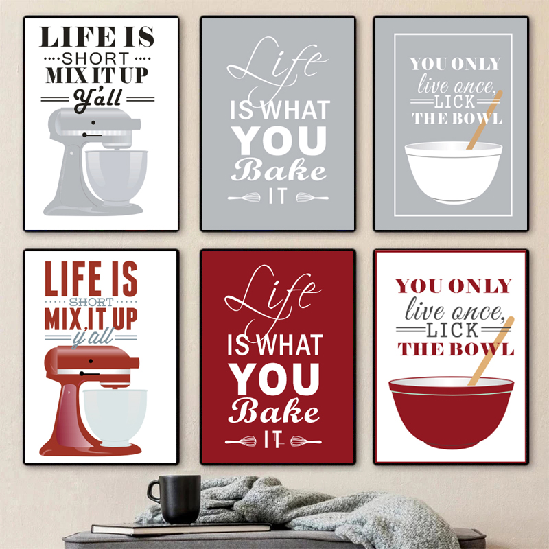 Dipinti su tela da parete Cott - Kitchen Baking Quotes recensione e prezzo