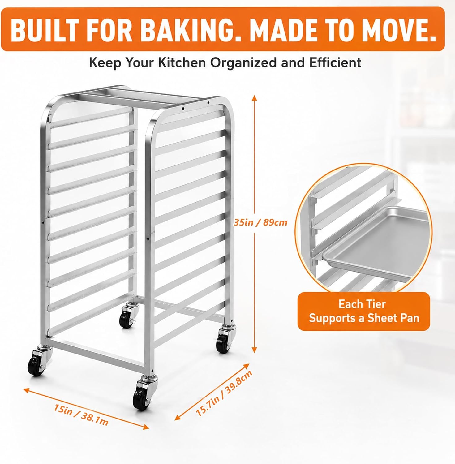 Carrello mobile per teglie in  - Kitchen Baking Cart recensione e prezzo
